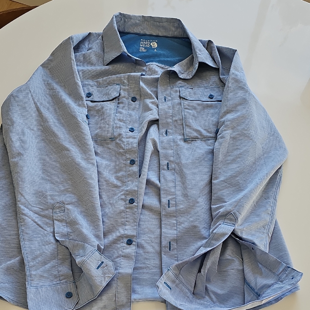 Mountain Hard Wear Sky Blue Button-Down Shirt